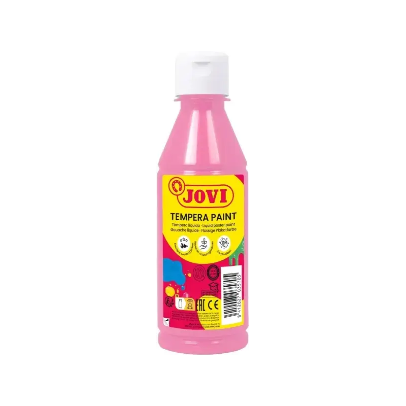 Jovi Tempera Paint Tempera Liquida 250ml - Base Agua - Lista para Usar - Alto Poder Cubriente - Secado Rapido - Excelente Fluide