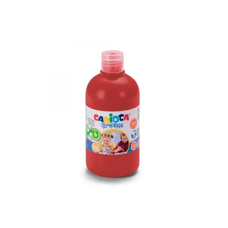 Carioca Botella de Tempera 500ml - Colores Superlavables - Faciles de Mezclar - Aplicable en Materiales Porosos - Alta Opacidad