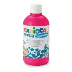 Carioca Botella Tempera 500ml - Colores Superlavables - Faciles de Mezclar - Alta Opacidad - Aplicable en Materiales Porosos - C