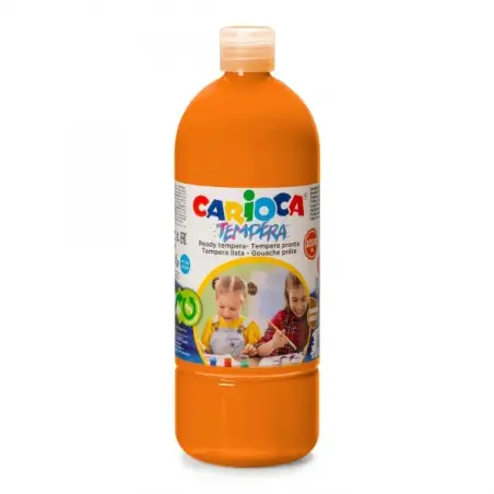 Carioca Botella Tempera 1000ml - Colores Superlavables - Faciles de Mezclar - Aplicable en Materiales Porosos - Alta Opacidad -