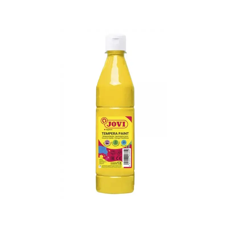 Jovi Tempera Paint Tempera Liquida 500ml - Base Agua - Lista para Usar - Alto Poder Cubriente - Secado Rapido - Facil Aplicacion