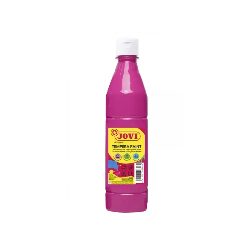 Jovi Tempera Paint Tempera Liquida 500ml - Base Agua - Lista para Usar - Alto Poder Cubriente - Secado Rapido - Excelente Fluide
