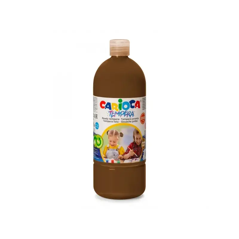 Carioca Botella de Tempera 1000ml - Colores Superlavables - Faciles de Mezclar - Aplicable en Materiales Porosos - Alta Opacidad
