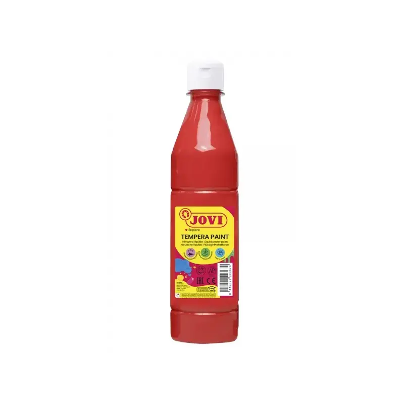 Jovi Tempera Paint Tempera Liquida 500ml - Base Agua - Lista para Usar - Alto Poder Cubriente - Secado Rapido - Excelente Fluide