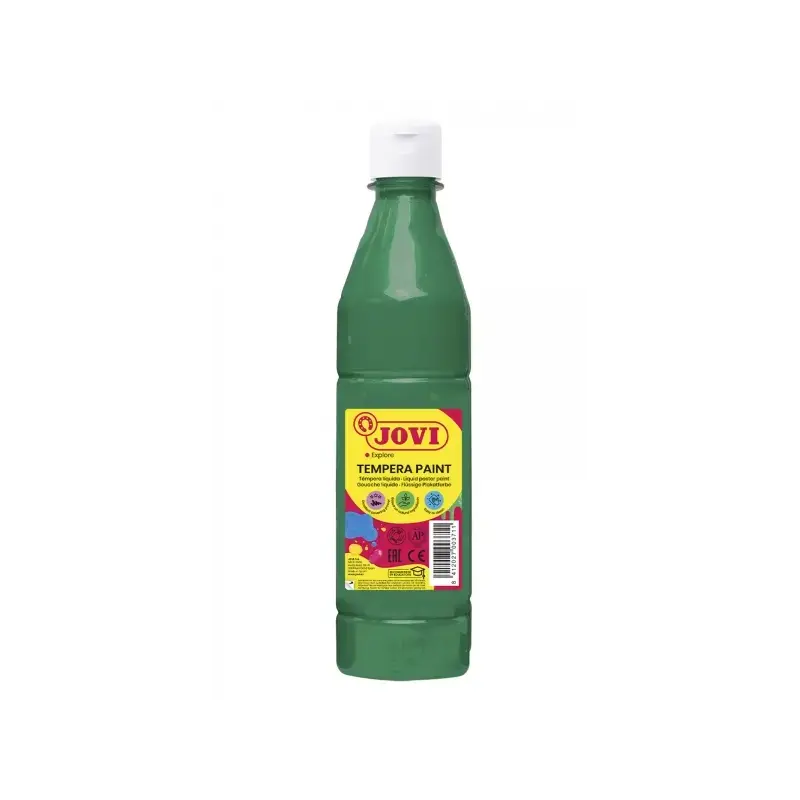Jovi Tempera Paint Tempera Liquida 500ml - Base Agua - Lista para Usar - Alto Poder Cubriente - Secado Rapido - Excelente Fluide