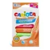 Carioca Temperello Neon Pack de 6 Temperas Solidas - Colores Brillantes y Lavables - Gran Cobertura - Faciles de Mezclar - sin D