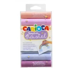Carioca Temperello Pack de 8 Temperas Solidas - Gran Cobertura - Faciles de Mezclar - Sin Disolventes y Lavables - Secado Rapido