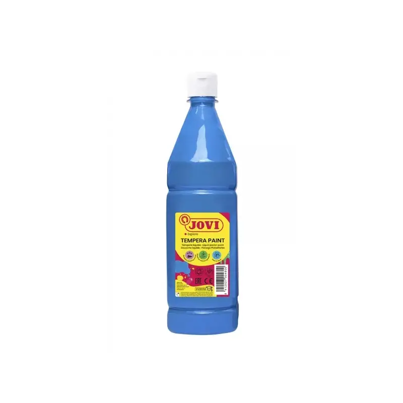 Jovi Tempera Paint Tempera Liquida 1000ml - Base Agua - Lista para Usar - Alto Poder Cubriente - Secado Rapido - Excelente Rendi