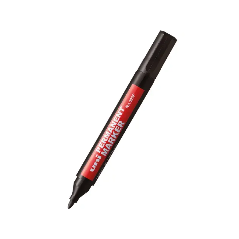 Uni-ball 320F Marcador Permanente - Punta Conica - Ancho de Trazo 1-3mm - Resistente al Agua - Sin Xileno - Color Negro | Ahorro