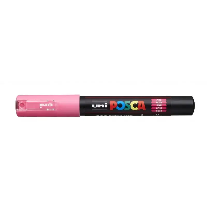Posca PC-1M Marcador de Pintura - Punta Conica 0.7mm - Tinta Base al Agua - Resistente a la Luz - Color Rosa | Ahorro Imprimiend