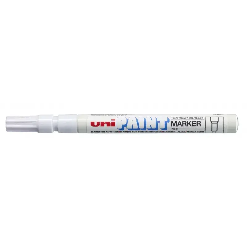 Uni-ball PX-21 Marcador de Pintura - Punta Acrilica de Bala 0.8-1.2mm - Cuerpo de Aluminio - Tinta Resistente a Luz y Agua - Col