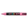 Posca PC-5M Marcador de Pintura - Punta de Bala 1.8-2.5mm - Tinta Base al Agua - Resistente a la Luz - No Permanente - Color Ros