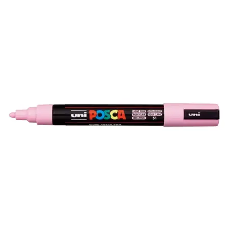 Posca PC-5M Marcador de Pintura - Punta de Bala 1.8-2.5mm - Tinta Base al Agua - Resistente a la Luz - Color Rosa Claro | Ahorro