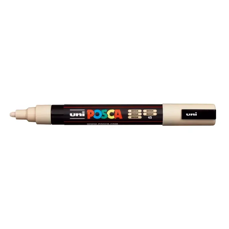 Posca PC-5M Marcador de Pintura - Punta de Poliester 1.8-2.5mm - Tinta Base al Agua - Resistente a la Luz - Color Beige | Ahorro