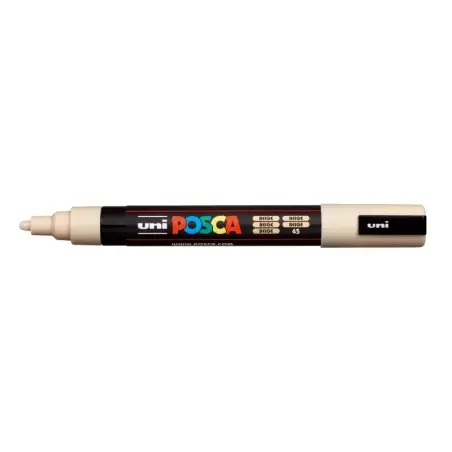 Posca PC-5M Marcador de Pintura - Punta de Poliester 1.8-2.5mm - Tinta Base al Agua - Resistente a la Luz - Color Beige | Ahorro