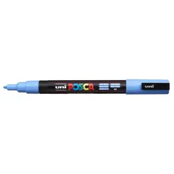 Posca PC-3M Marcador de Pintura - Punta Conica 0.9-1.3mm - Tinta Base al Agua - Resistente a la Luz - No Permanente - Color Azul
