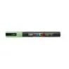 Posca PC-3M Marcador de Pintura - Punta Conica 0.9-1.3mm - Tinta Base al Agua - No Permanente - Resistente a la Luz - Color Verd