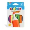 Carioca Memolight Pack de 4 Marcadores - Punta Biselada de 5mm - Colores Brillantes y Lavables - Tinta a Base de Agua - Colorrs