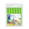 Staedtler Noris Jumbo 340 Pack de 6 Rotuladores Jumbo - Punta de Fibra - Trazo 3mm - Tapa Ventilada - Color Verde Claro | Ahorro