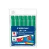 Staedtler Noris Jumbo 340 Pack de 6 Rotuladores Jumbo - Punta de Fibra - Trazo 3mm - Tapa Ventilada - Color Verde | Ahorro Impri