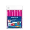 Staedtler Noris Jumbo 340 Pack de 6 Rotuladores Jumbo - Punta de Fibra - Trazo 3mm - Tapa Ventilada - Color Magenta | Ahorro Imp