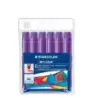 Staedtler Noris Jumbo 340 Pack de 6 Rotuladores Jumbo - Punta de Fibra - Trazo 3mm - Tapa Ventilada - Color Violeta | Ahorro Imp