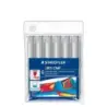 Staedtler Noris Jumbo 340 Pack de 6 Rotuladores Jumbo - Punta de Fibra - Trazo 3mm - Tapa Ventilada - Color Gris | Ahorro Imprim