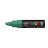 Posca PC-8K Marcador de Pintura Base al Agua - Punta Biselada Acrilica 8mm - Linea Gruesa - Resistente a la Luz - Color Verde |