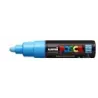 Posca PC-7M Marcador de Pintura - Punta de Bala 4.5-5.5mm - Tinta Base al Agua - Resistente a la Luz - Color Azul Claro | Ahorro