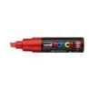 Posca PC-8K Marcador de Pintura - Punta Biselada Acrilica 8mm - Tinta Base al Agua - Resistente a la Luz - Color Rojo | Ahorro I