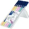Staedtler Triplus Color 323 Pack de 6 Rotuladores de Punta Fina - Trazo 1mm Aprox - Tinta Base de Agua - Colores Surtidos | Ahor