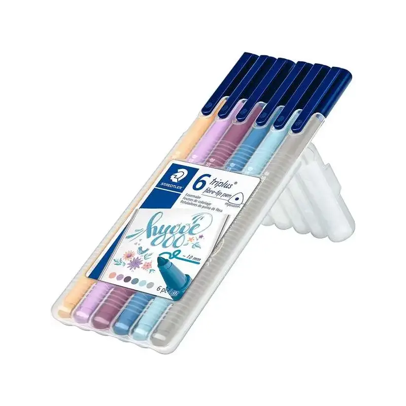 Staedtler Triplus Color 323 Pack de 6 Rotuladores de Punta Fina - Trazo 1mm Aprox - Tinta Base de Agua - Colores Surtidos | Ahor