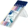 Staedtler Triplus Color 323 Pack de 6 Rotuladores de Punta Fina - Trazo 1mm Aprox - Tinta Base de Agua - Colores Surtidos | Ahor
