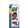 Staedtler Lumocolor 318 C6 Pack de 6 Rotuladores Permanentes - Trazo de 0.6mm Aprox - Secado Rapido - Colores Surtidos | Ahorro