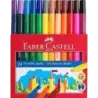 Faber-Castell Jumbo Pack de 24 Rotuladores Punta Gruesa - Tinta con Base de Agua Lavable - Colores Surtidos | Ahorro Imprimiendo
