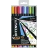 Bic Intensity Fine Pack de 10 Rotuladores - Punta Fina de 0.8mm - Trazo de 0.4mm - Tinta con Base de Agua - Colores Surtidos | A