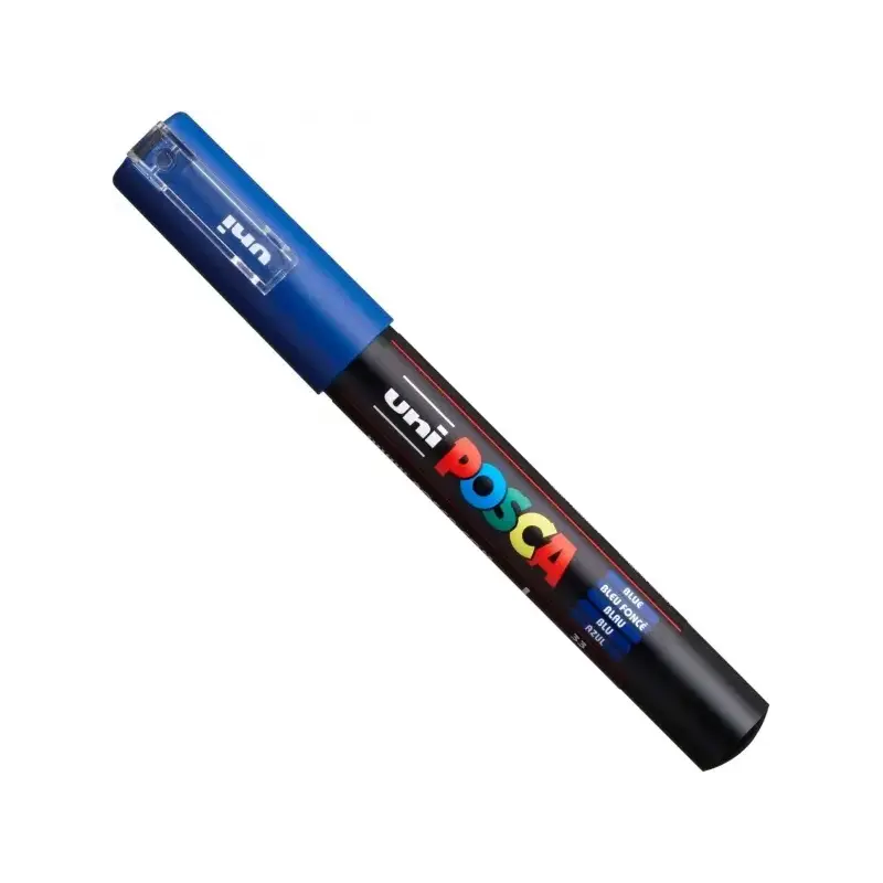 Posca PC1M Pack de 4 Marcadores de Pintura - Punta Conica 0.7mm - Tinta Base al Agua - No Permanente - Resistente a la Luz - Col