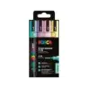 Posca PC3M Pack de 4 Marcadores de Pintura - Punta Conica 0.9-1.3mm - Tinta Base al Agua - Resistente a la Luz - No Permanente -