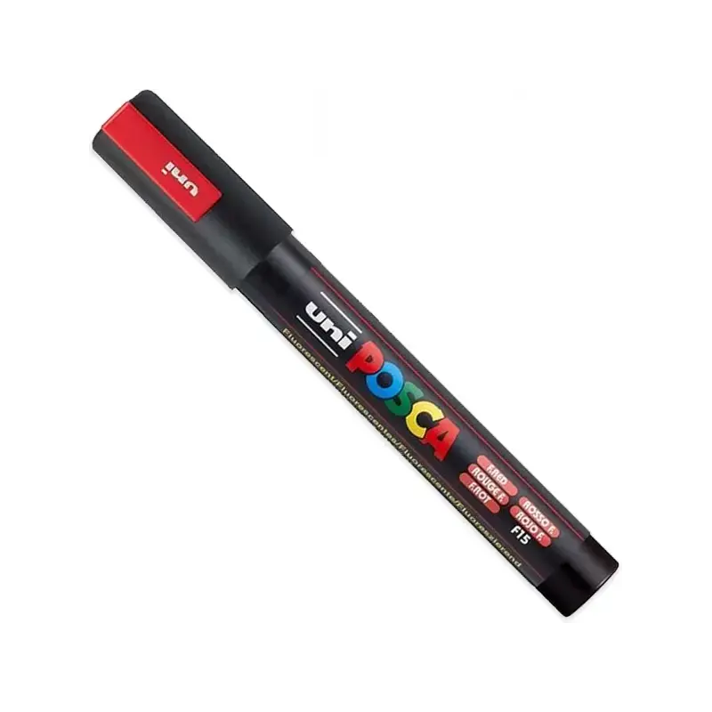 Posca PC-5M Pack de 4 Marcadores de Pintura - Punta de Bala 1.8-2.5mm - Tinta Base al Agua - No Permanente - Resistente a la Luz