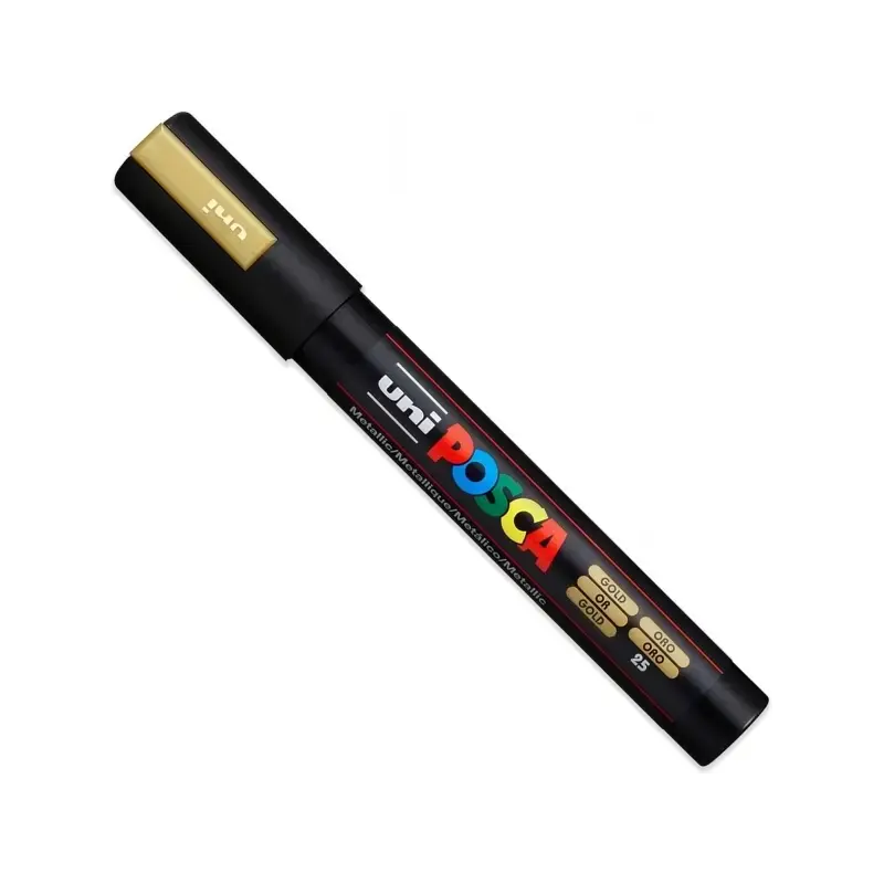 Posca PC-5M Pack de 4 Marcadores de Pintura - Punta de Bala 1.8-2.5mm - Tinta Base al Agua - No Permanente - Resistente a la Luz