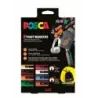 Posca Edicion Limitada Pack de 4 Marcadores de Pintura PC5M + 4 Marcadores de Pintura PC3M + Regalo Bolsa de Tela - Punta Redond