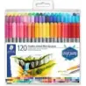 Staedtler 3200 Pack de 120 Rotuladores de Doble Punta - Resistente a la Presion - Colores Surtidos | Ahorro Imprimiendo