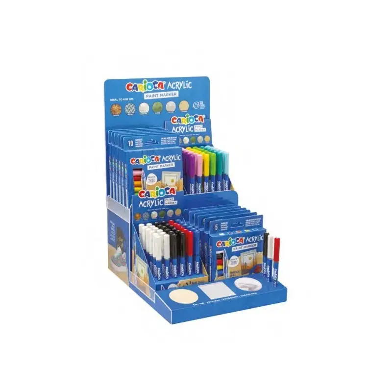 Carioca Acrylic Expositor Surtido de Marcadores Acrilicos | Ahorro Imprimiendo