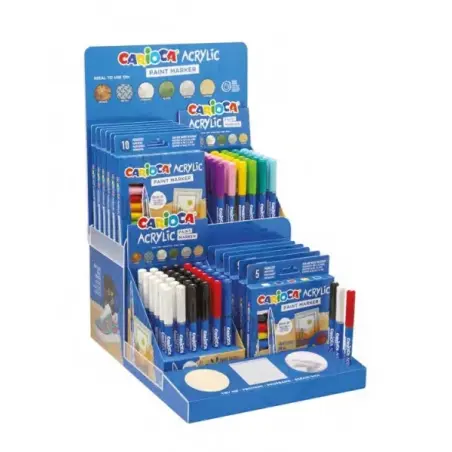 Carioca Acrylic Expositor Surtido de Marcadores Acrilicos | Ahorro Imprimiendo