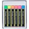 Pentel Oil Pastels Pack de 6 Pasteles Oleo Fluorescentes - Blandos, Cremosos y de Secado Lento - Colores Fluorescentes Surtidos
