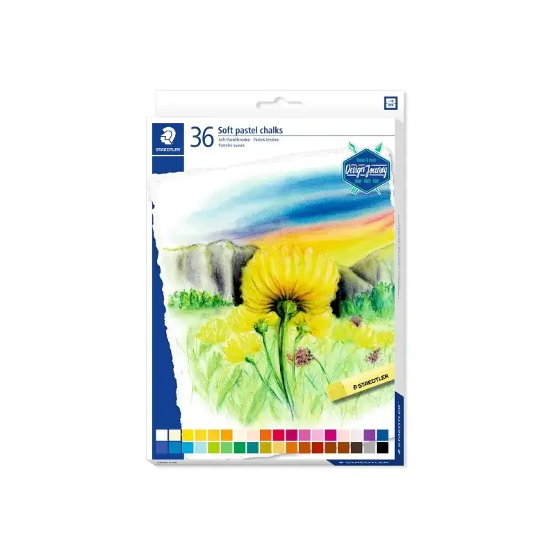 Staedtler 2430 Pack de 36 Pasteles Suaves - Excelentes para Mezclar Colores - Resistencia a la Luminosidad - Colores Surtidos |