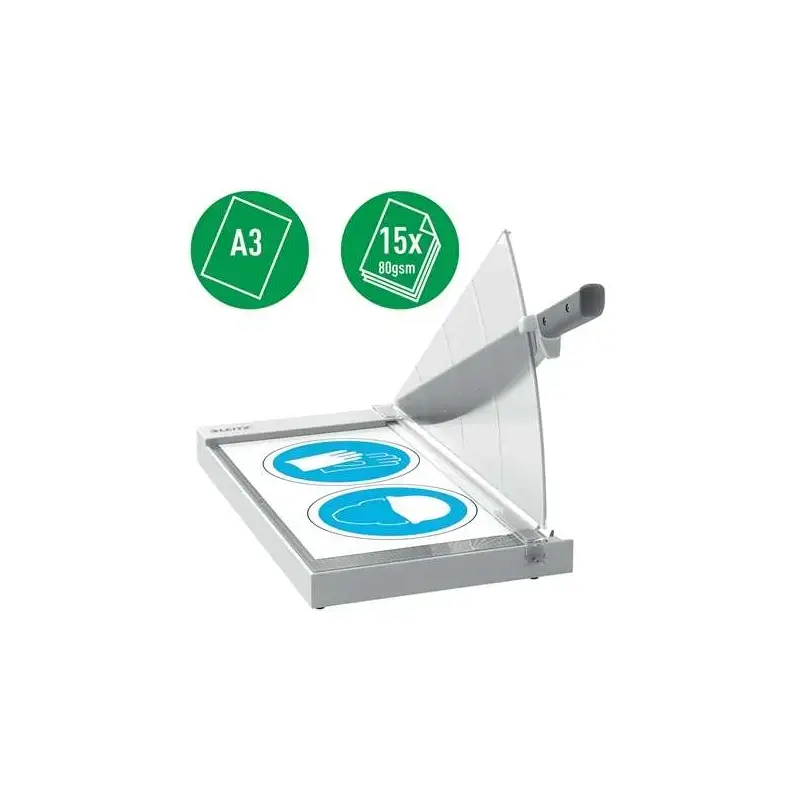 Leitz Precision Office A3 Guillotina de papel - Recorta hasta 15 Hojas - Formato A3 - Corte Acero Rectificado de Precision | Aho