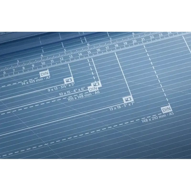 Dahle 550 Cizalla Profesional de Rodillo Formato A4 - Capacidad 20 Hojas - Cuchilla Circular Autoafilable de Acero - Dos Topes A