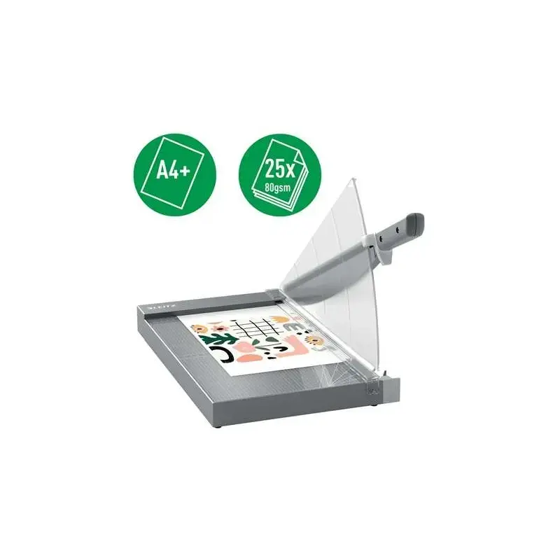 Leitz Precision Office Pro A4+ Guillotina de papel - Recorta hasta 25 Hojas - Formato A4 - Corte Acero Rectificado de Precision