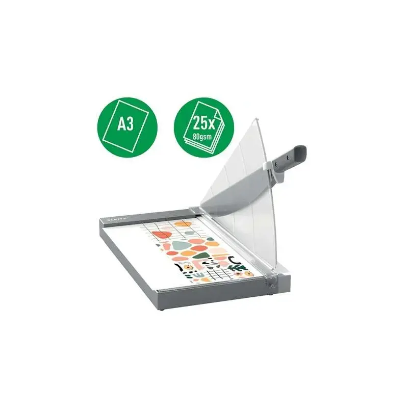 Leitz Precision Office Pro A3 Guillotina de papel - Recorta hasta 25 Hojas - Formato A3 - Corte Acero Rectificado de Precision |